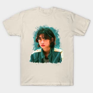 Squid games Hoyeon Jung Kang Sae-byeok artistic portrait T-Shirt